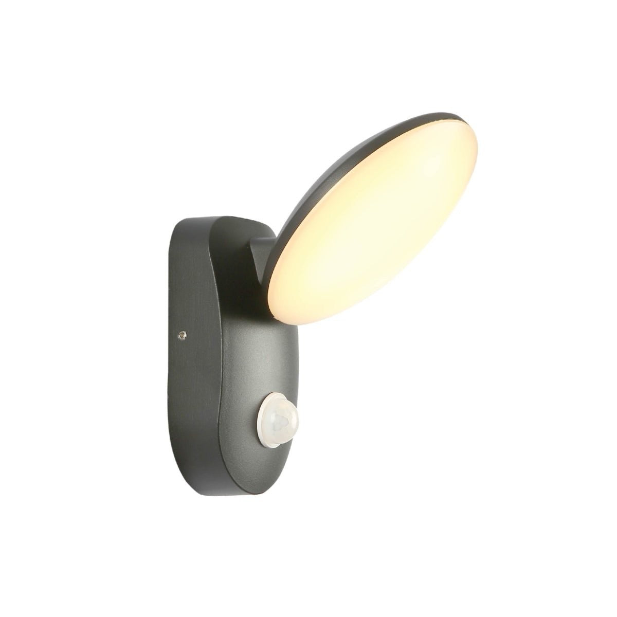 Black UFO LED Outdoor Wall Light with PIR Sensor