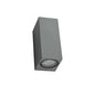 Cuboid Wall Lamp IP44 GU10 Grey – TEKLED