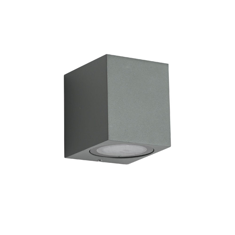 Cuboid Wall Lamp IP44 GU10 Grey
