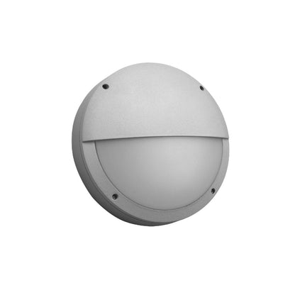 Fool Moon Eyelid LED Diecast Aluminium Round Wall Lamp 20W Cool White 4000K IP54 Grey 275mm