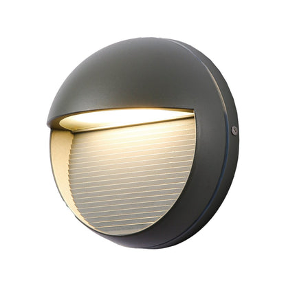 LED Diecast Aluminium Round Stair and Wall Light 5W IP54 Grey