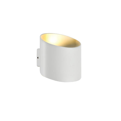 White Oblique Cylinder Up Down Outdoor Modern LED Wall Light – TEKLED