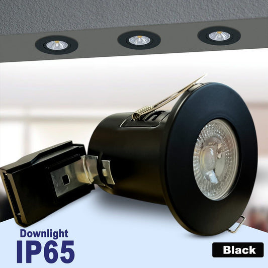 GU10 Holder Downlight IP65 35W - Matt Black