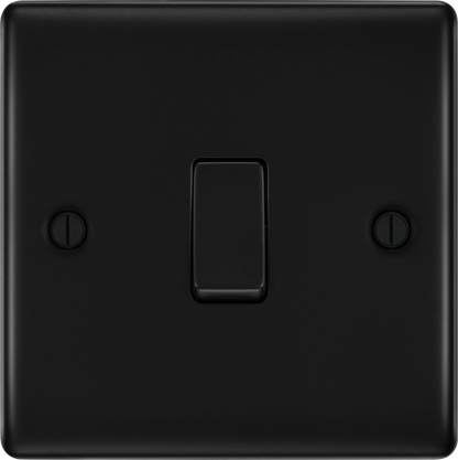 BG Nexus Metal Matt Black 16Ax Light Switch
