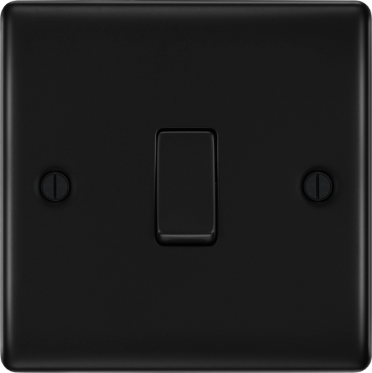BG Nexus Metal Matt Black 16Ax Light Switch