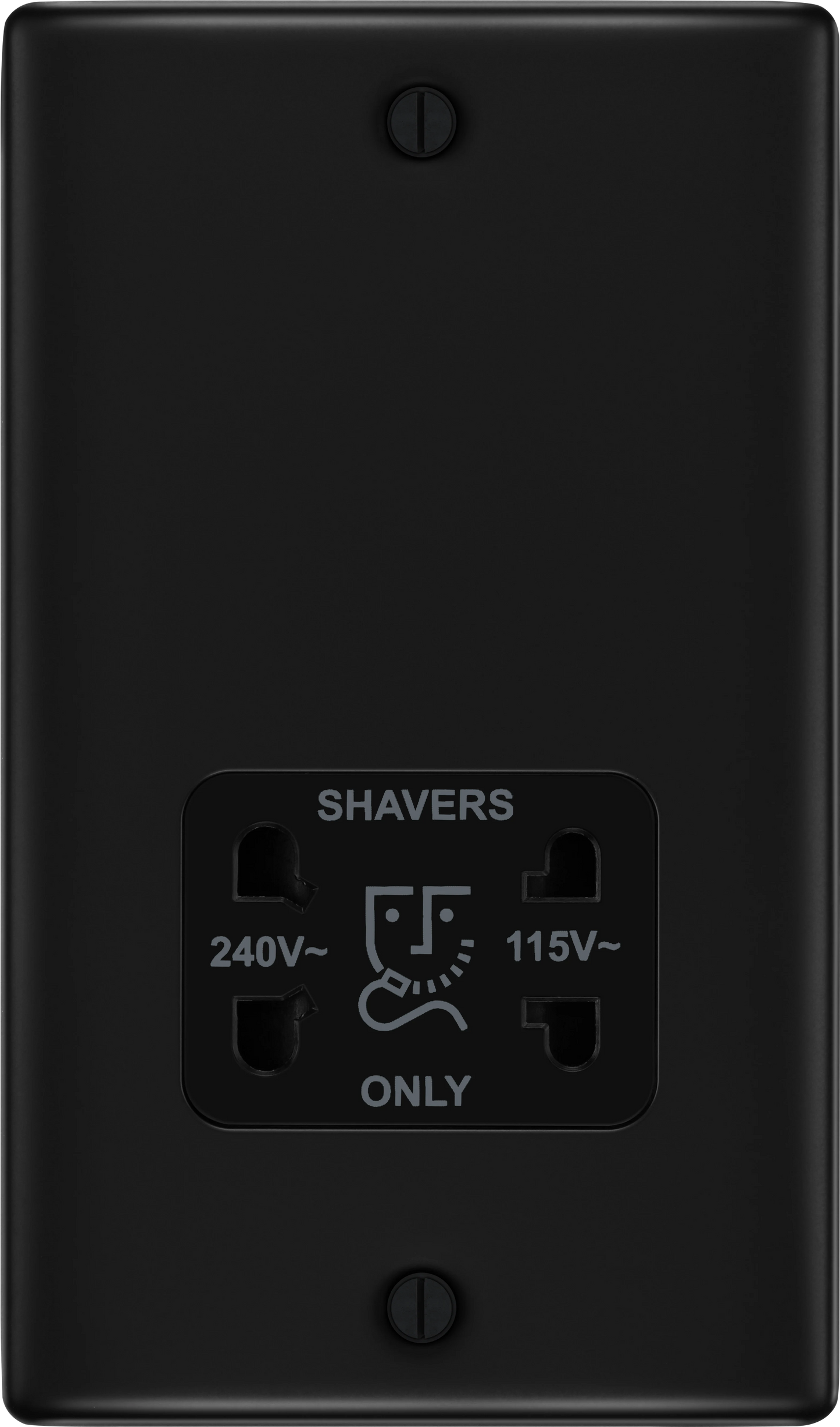 BG Nexus Metal Matt Black Shaver Socket