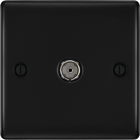 BG Nexus Metal Matt Black Co-Axial & Satellite Socket
