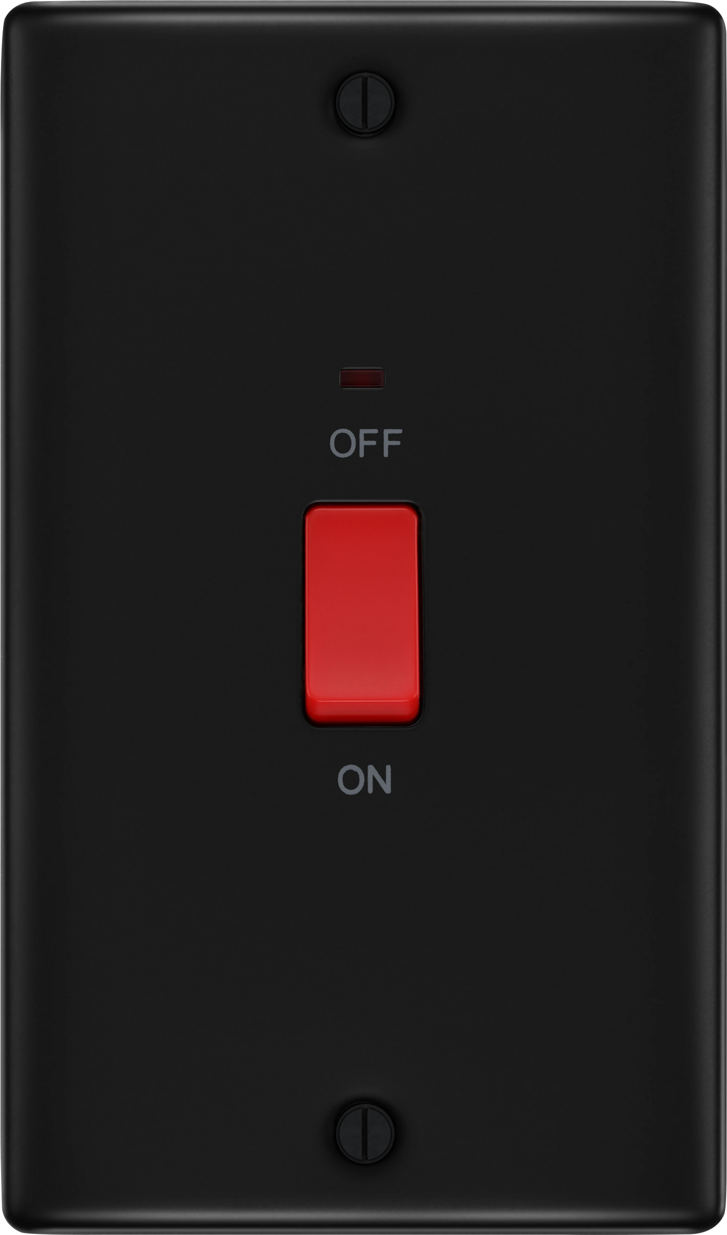 BG Nexus Metal Matt Black 45A Double Pole Switch