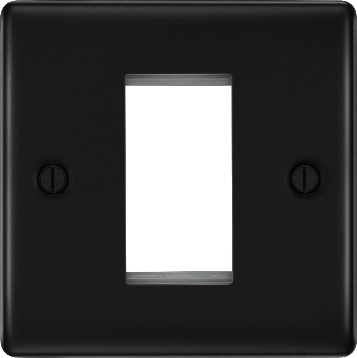 BG Nexus Metal Matt Black Euro Module Front Plate