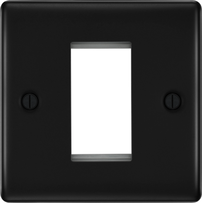 BG Nexus Metal Matt Black Euro Module Front Plate