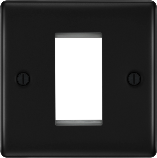 BG Nexus Metal Matt Black Euro Module Front Plate