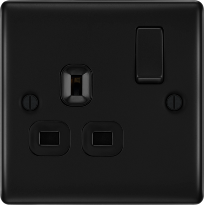 BG Nexus Metal Matt Black 13A Socket