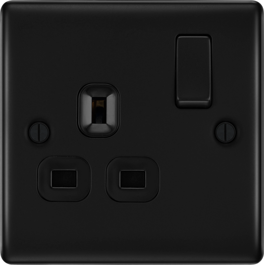 BG Nexus Metal Matt Black 13A Socket