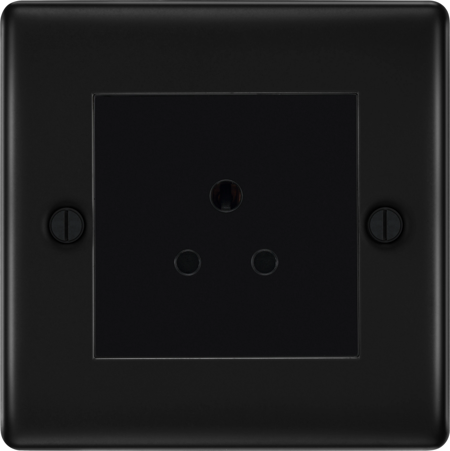 BG Nexus Metal Matt Black Round Pin Socket