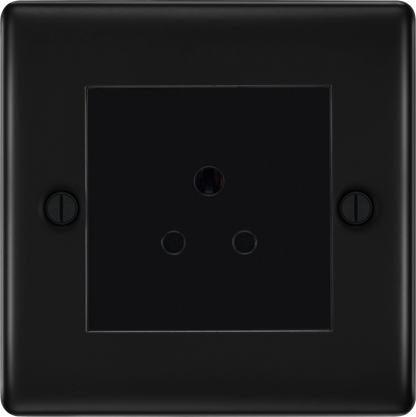 BG Nexus Metal Matt Black Round Pin Socket
