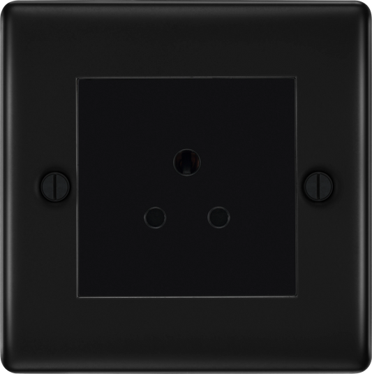 BG Nexus Metal Matt Black Round Pin Socket