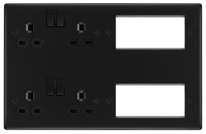 BG Nexus Metal Matt Black Combination Plate