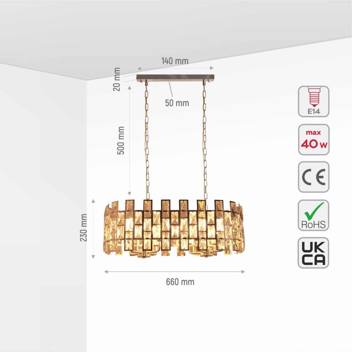 Coffin Stone Gold Metal Castle Chandelier