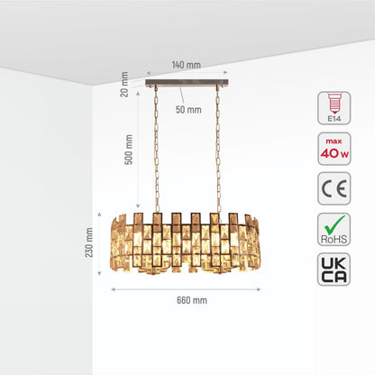 Coffin Stone Gold Metal Castle Chandelier