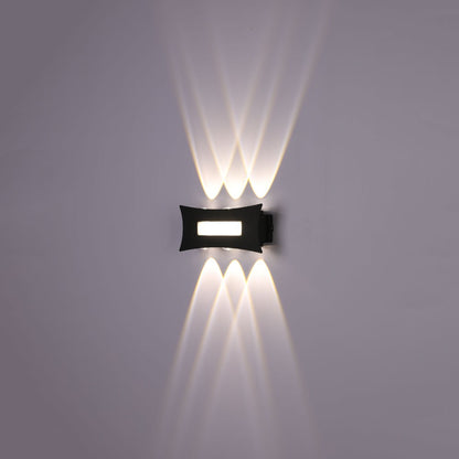Modern Decorative Up Down LED Wall Light Black 4000K 12W