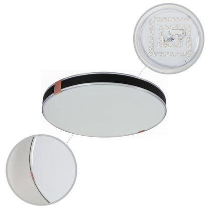Modern Flush Ceiling Lights with Black Frame and Bronze/Copper Accents