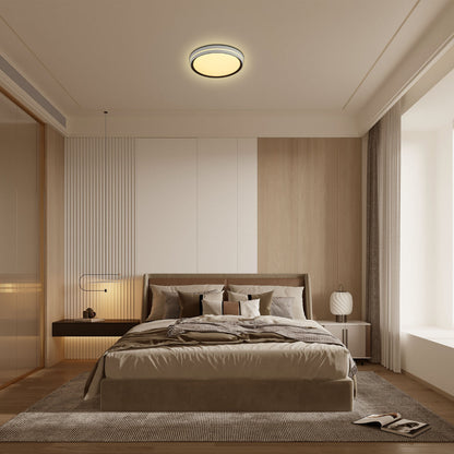 Modern Flush Mount Ceiling Light with Decorative Ring Accent