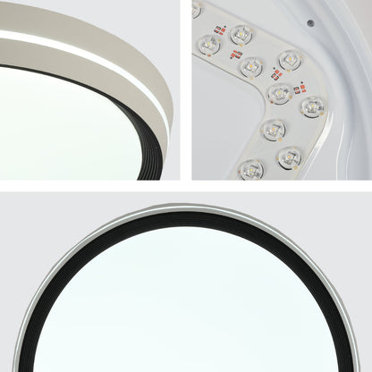 Modern Flush Mount Ceiling Light with Decorative Ring Accent