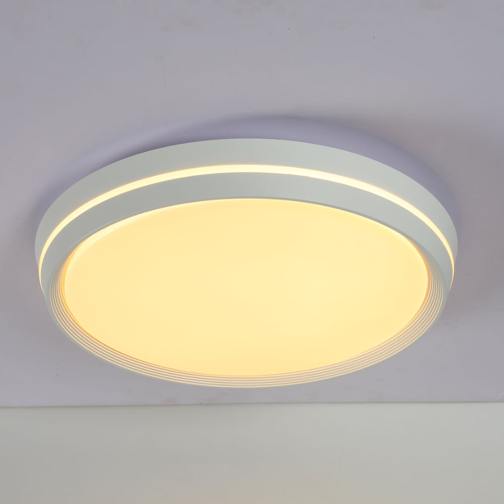 Modern Flush Mount Ceiling Light with Decorative Ring Accent