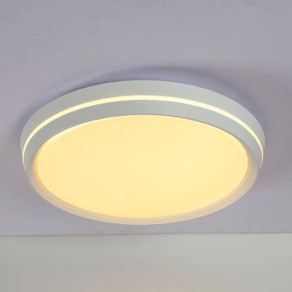 Modern Flush Mount Ceiling Light with Decorative Ring Accent