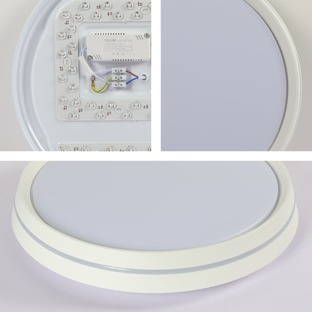 Modern Flush Mount Ceiling Light with Decorative Ring Accent