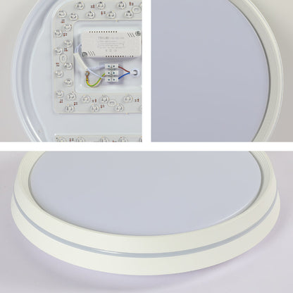 Modern Flush Mount Ceiling Light with Decorative Ring Accent