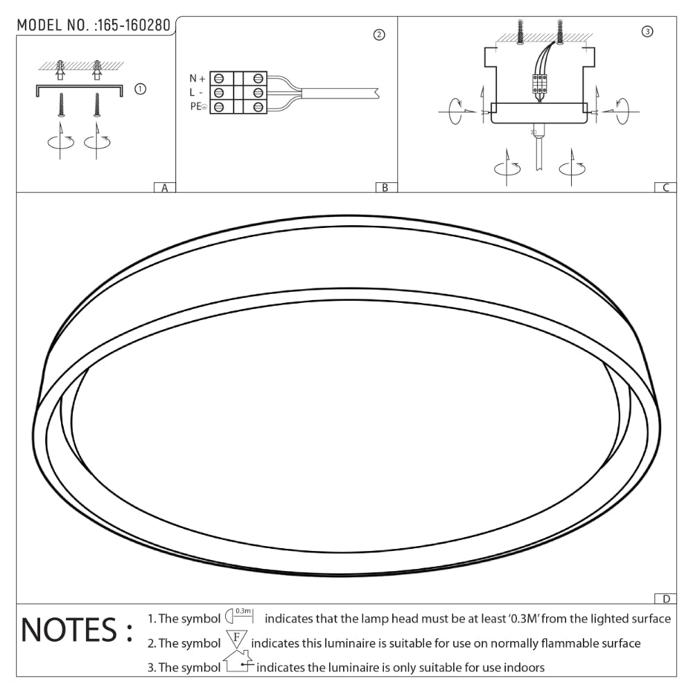 Modern Flush Mount Ceiling Light with Decorative Ring Accent