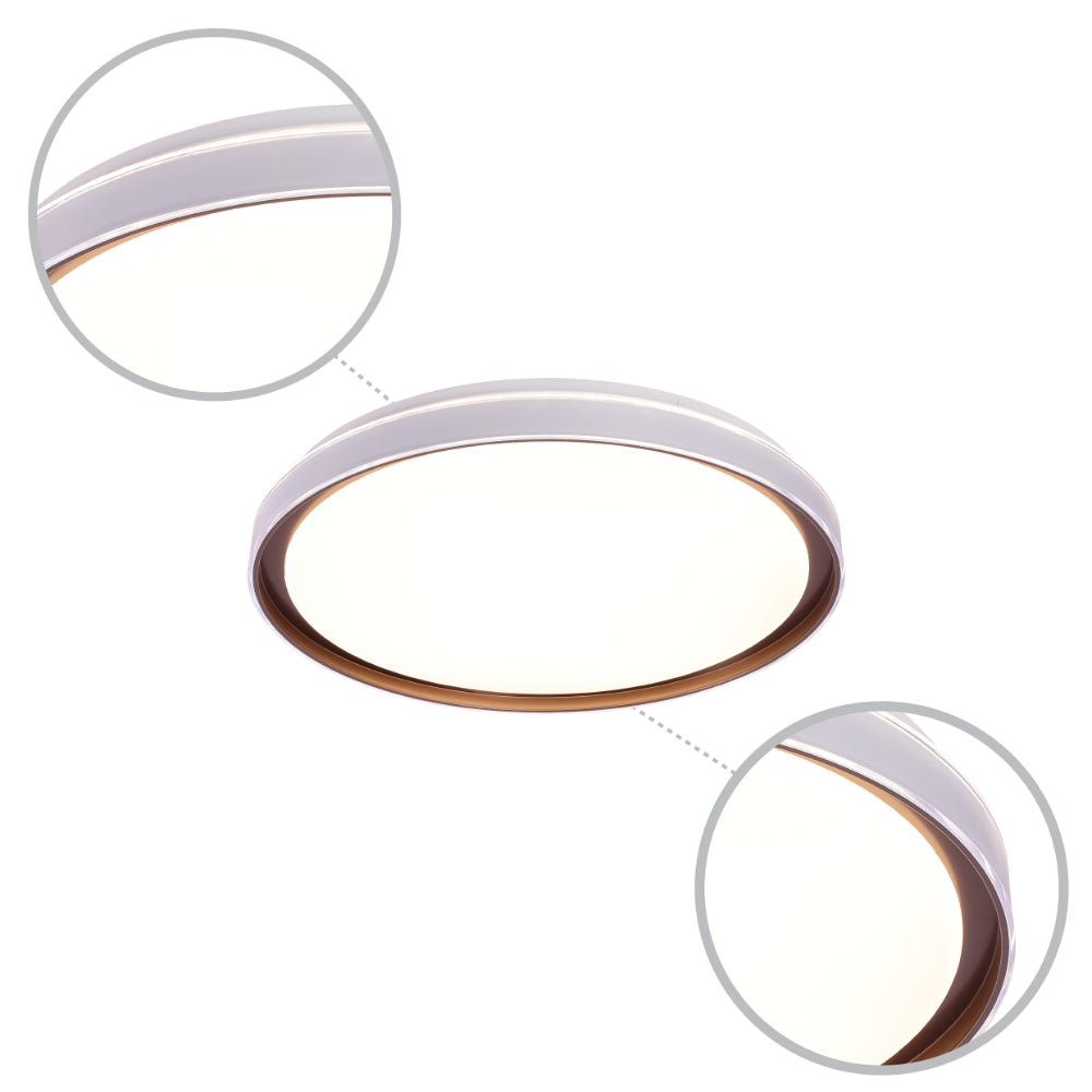 Modern Flush Mount Ceiling Light with Triple Light Diffusion