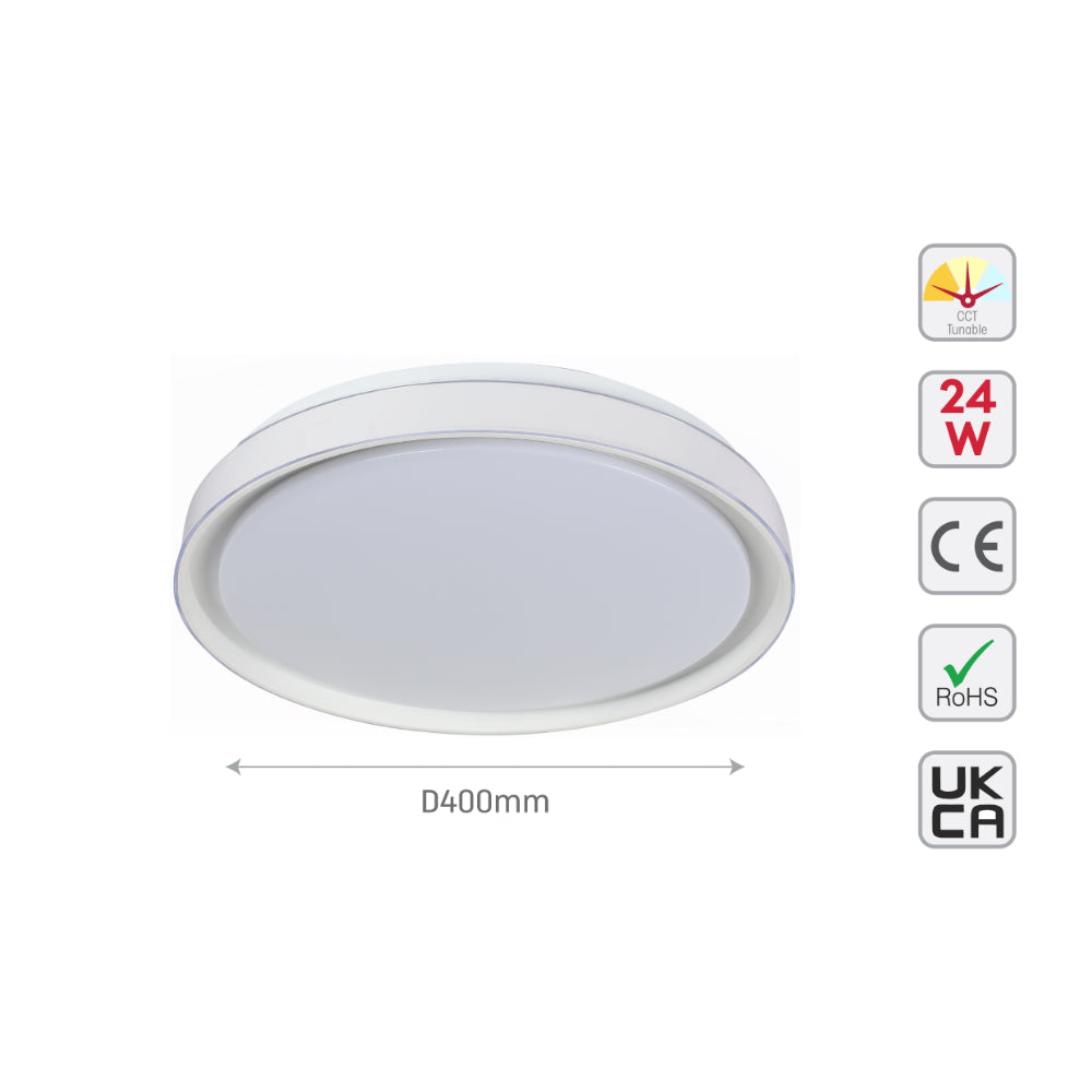 Modern Flush Mount Ceiling Light with Triple Light Diffusion