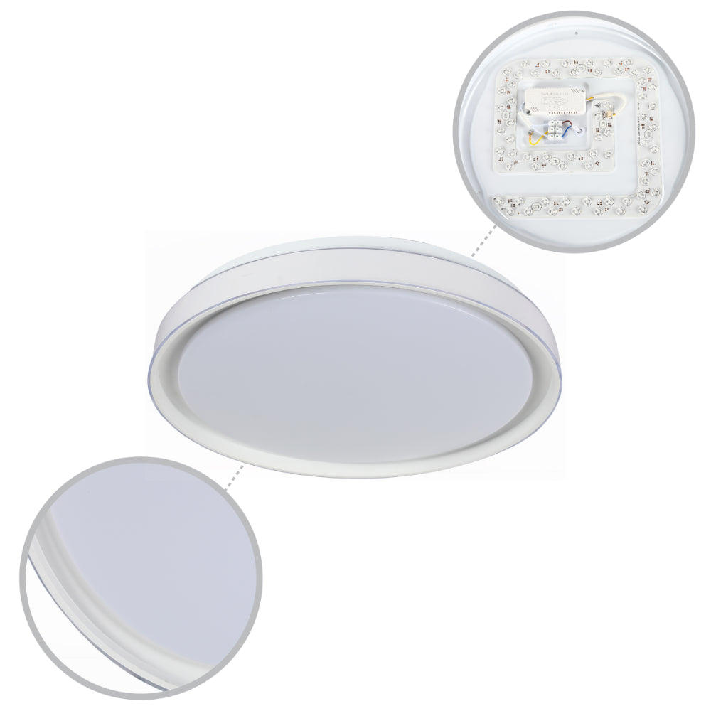 Modern Flush Mount Ceiling Light with Triple Light Diffusion