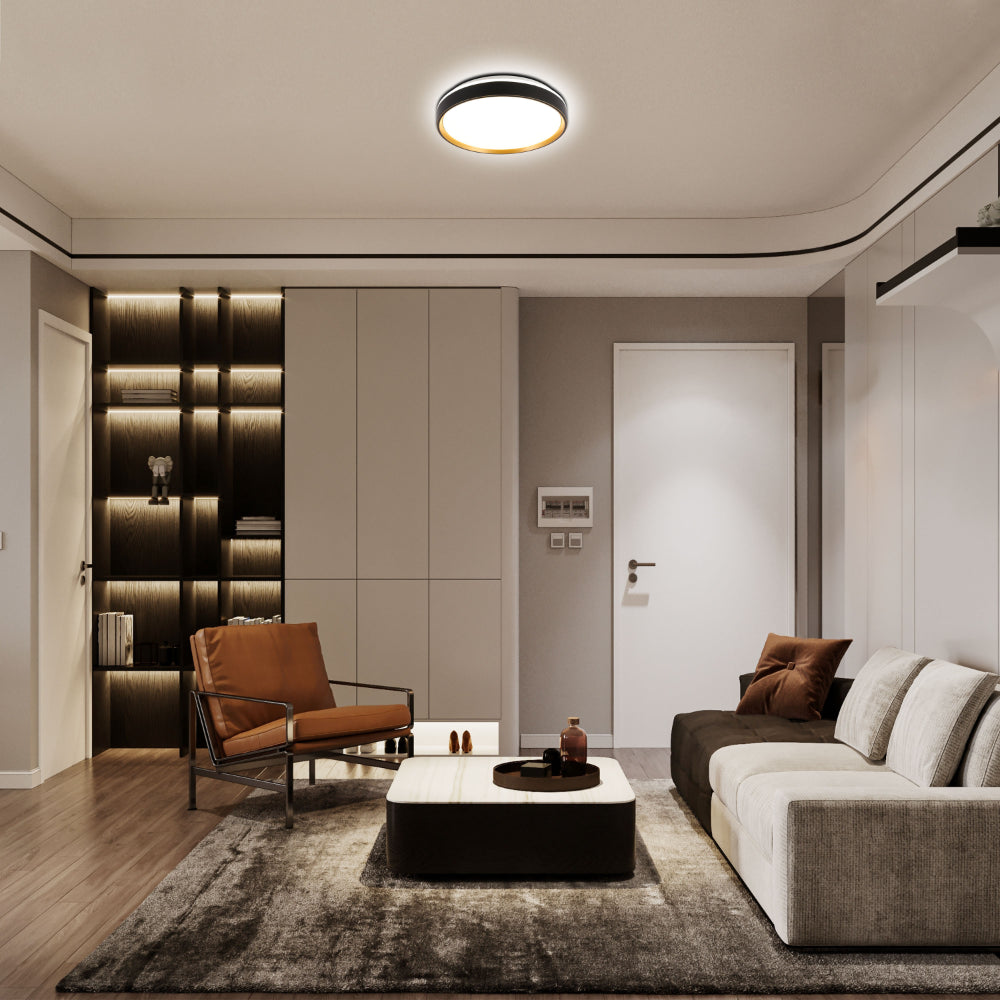 Modern Halo Effect LED Ceiling Light with Colour Contrast Design