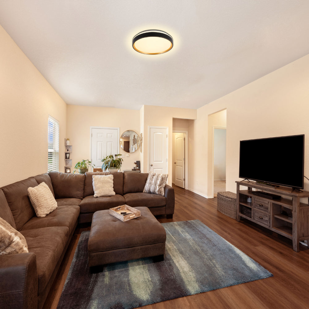 Modern Halo Effect LED Ceiling Light with Colour Contrast Design