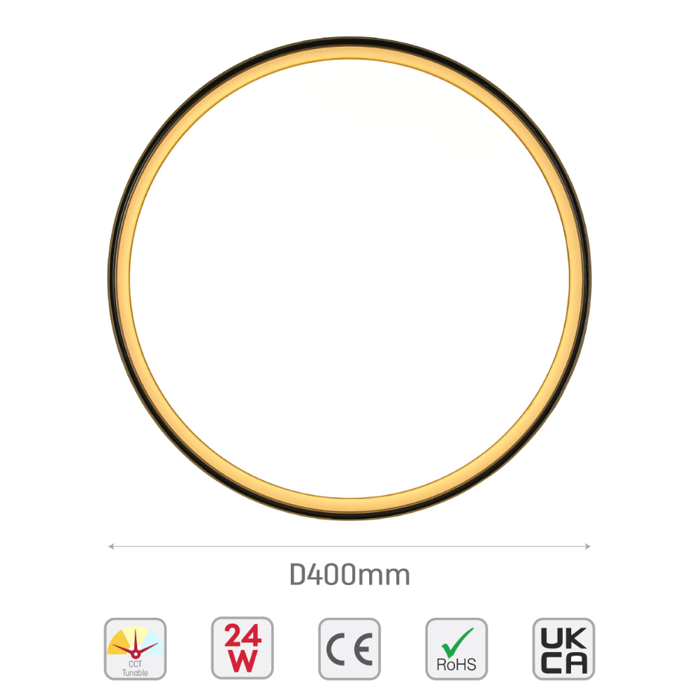 Modern Halo Effect LED Ceiling Light with Colour Contrast Design