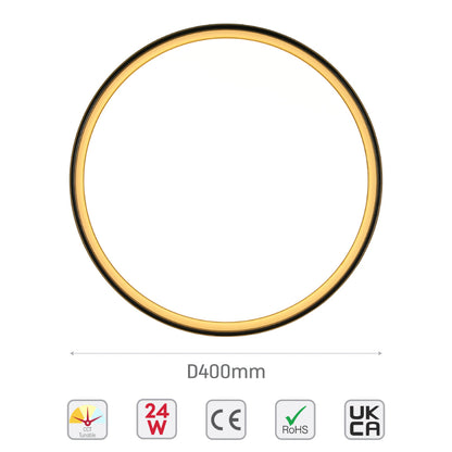 Modern Halo Effect LED Ceiling Light with Colour Contrast Design