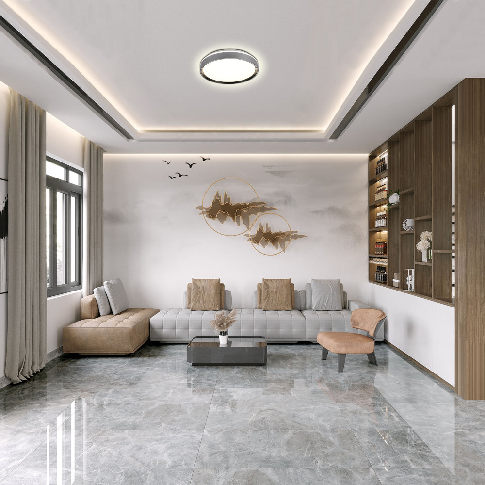Modern Halo Effect LED Ceiling Light with Colour Contrast Design