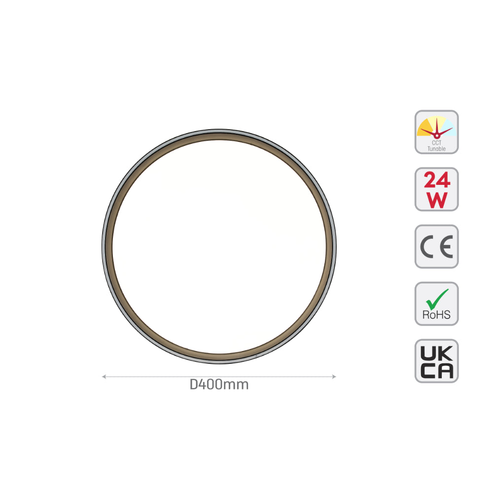 Modern Halo Effect LED Ceiling Light with Colour Contrast Design