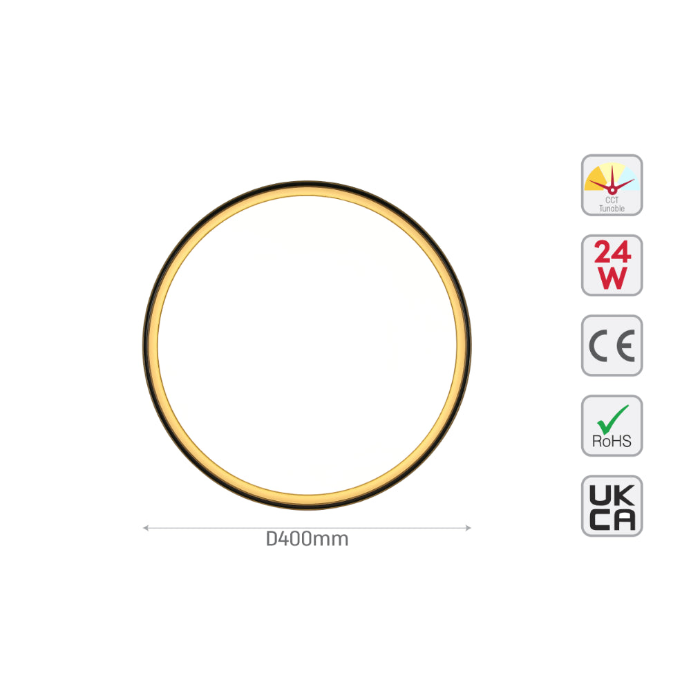 Modern Halo Effect LED Ceiling Light with Colour Contrast Design