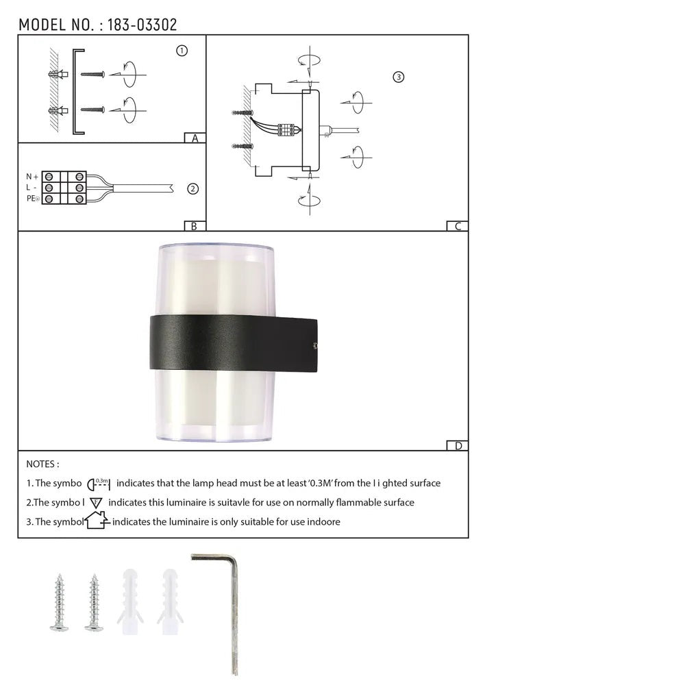Modern LED Up and Down Wall Lamp