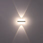 Modern Triple-source Up Down Decorative Band LED Wall Light Black 4000K 12W