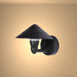 Mushroom Black Cone Modern LED Outdoor Lantern Wall Light