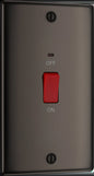 BG Nexus Metal Black Nickel 45A Double Pole Switch