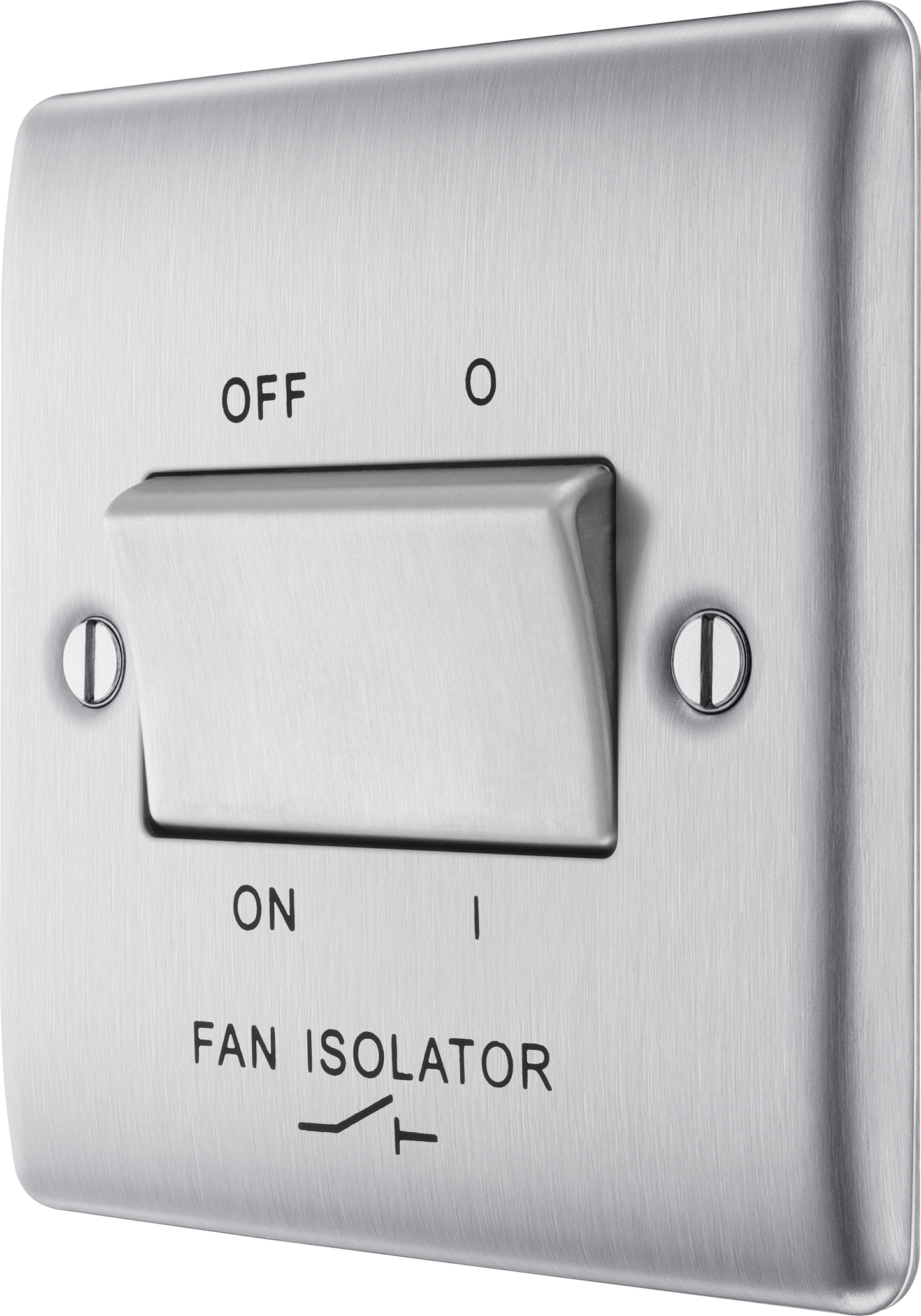 BG Nexus Metal Brushed Steel 10A Fan Isolator
