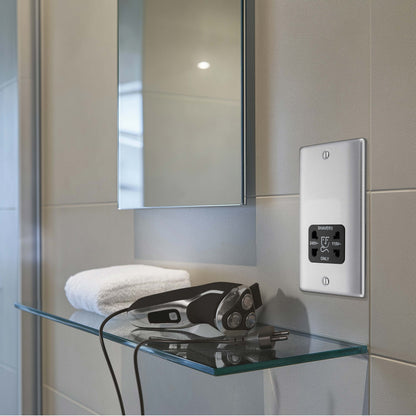 BG Nexus Metal Brushed Steel Shaver Socket