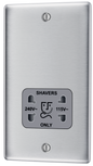 BG Nexus Metal Brushed Steel Shaver Socket