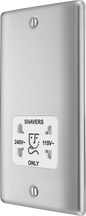 BG Nexus Metal Brushed Steel Shaver Socket